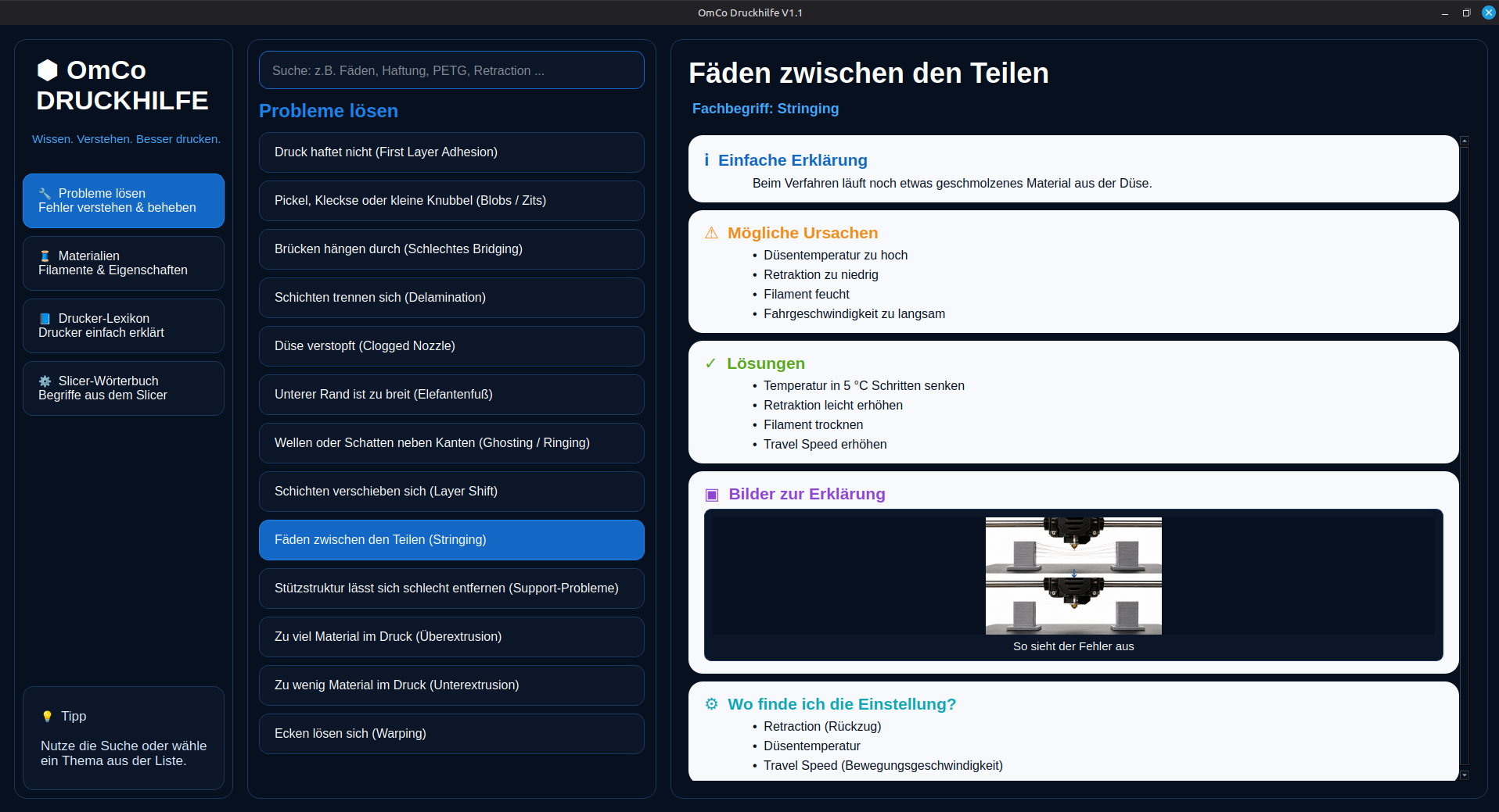 OmCo 3D Druckerhilfe Ansicht 1