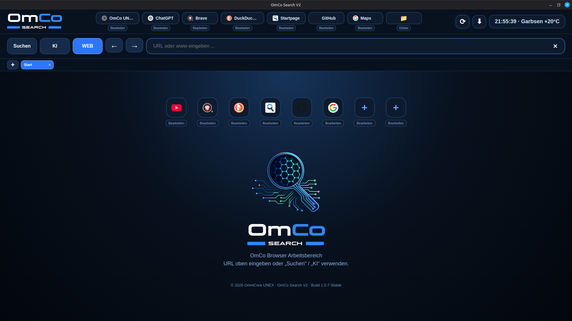 OmCo Search Startseite