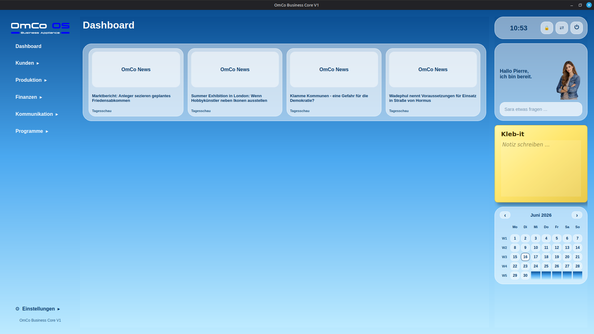 OmCo OS Dashboard